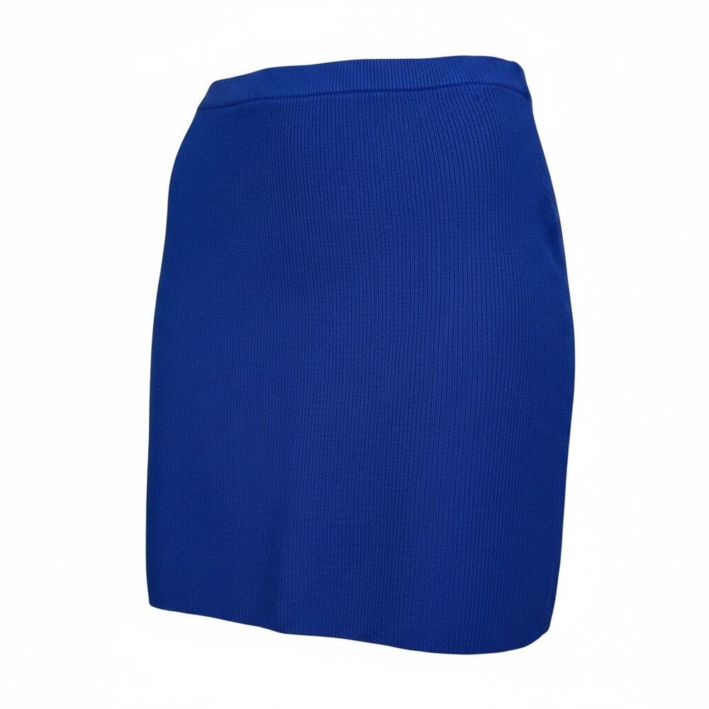 Vintage Blushe by Spiegel Cobalt Royal Blue Knit Pencil Skirt Womens Size Medium
